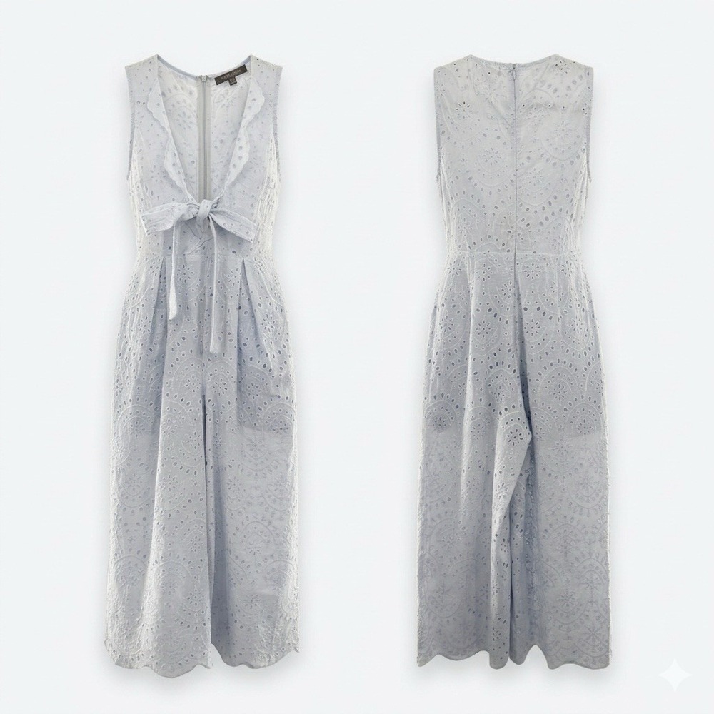 Blue Blush‎ Jumpsuit Women Small Eyelet Festival Fairy Bohemian Hippie Whimsy